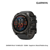 GARMIN - fēnix® 8 AMOLED Smart Watch ( 51mm ) | Sapphire - Black/Pabble Grey